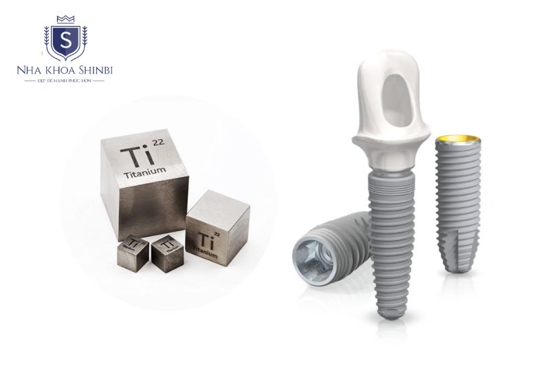 Trụ Hiossen sử dụng vật liệu Titanium tinh khiết cao